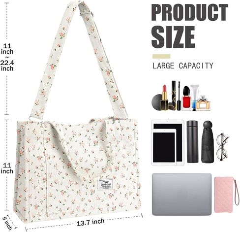 حقيبة حمل سروال قصير للنساء - حقيبة حقيبة كبيرة حقيبة يد جمالية حقيبة كروس - العمل المدرسي والسفر والتسوق الشاطئ (بيج) in Kuwait