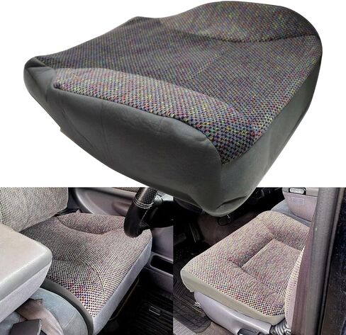 Secosautoparts جانب الراكب الجانبي البديل غطاء مقعد القماش يغطى Mist Gray متوافق مع Dodge Ram 1500 2500 3500 4500 5500 1998 1999 2000 2001 2002 in Saudi Arabia