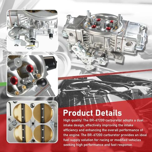 BR-67200 750 CFM 4 Barrel Carburetor for Brawler Race Series – Mechanical Secondary, 4150 Square Bore, No Choke, Dual Inlet (Fits Quick Fuel & 4150 Style Carburetors) in Saudi Arabia