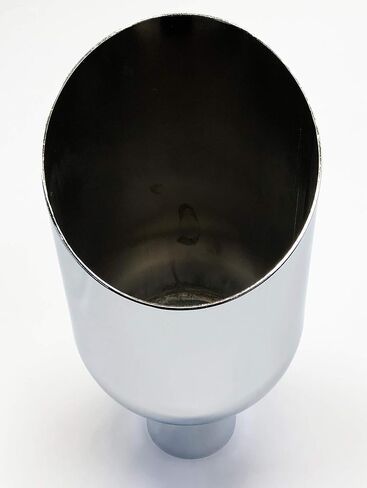 Exhaust Tip 2.50" Inlet 6.00" Outlet 12.00" Long Slant 304 Stainless Steel Chrome Plated WCHRSS60012-250-S Wesdon Exhaust Tip in Saudi Arabia