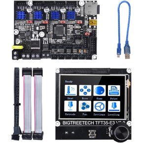 BIGTREETECH SKR Mini E3 V3.0 Motherboard + TFT35 E3 V3.0.1 Touch Screen Upgrade Kit for Ender-3 Ender-3 Pro 3D Printers, BTT 32-bit Silent Main Board Onboard TMC2209, Support Marlin/Klipper in Kuwait