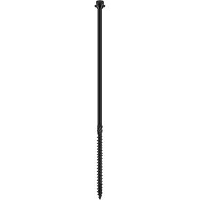 4 Inch Structural Wood Screws (50 Pack), 1/4 in. x 4 in. Exterior Hex-Head Lag Screws, Black Heavy Duty Construction Screws, Hex Socket Included in Saudi Arabia