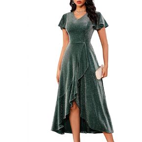 BeryLove Women Sequin Formal Party Dress Wedding Guest Cocktail Long Evening Dresses in Kuwait