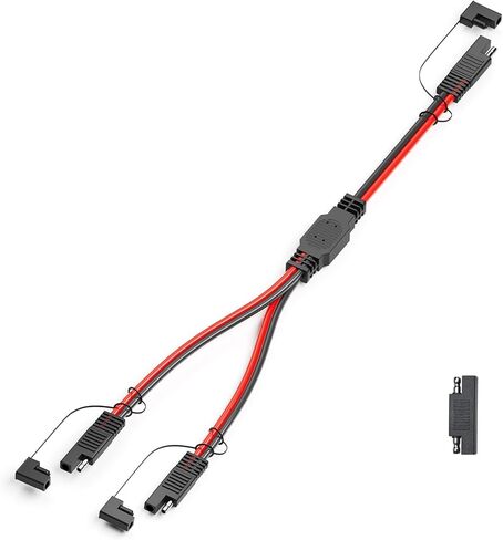 10AWG 2FT SAE 1 to 2 SAE Spliiter Extension Cable Quick Disconnect Connector with SAE Polarity Reverse Adaptors, for Automotive, Solar Panel RV Portale Power in Saudi Arabia