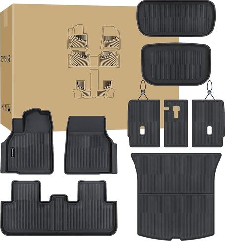 Floor Mats & Trunk mat for 2023 2024 Mercedes-Benz GLC (Not Fit GLC 300E /Coupe) Fit GLC 300 /GLC 43 AMG，TPE All Weather Protection 1st 2nd Row Car Floor Liners & Cargo Liner in Saudi Arabia