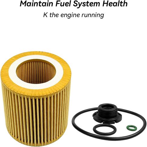 Oil Filter Element Fit for BMW 228i 320i 328i 428i 528i X1 X4 Z6 F20 F21 F30 F31 Some Models, Replace HU816Z 11427953125 11427640862, with O-ring and Cover, 3 Pack in Saudi Arabia
