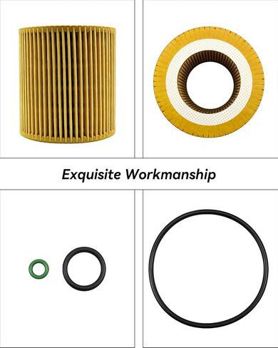 Oil Filter Element Fit for BMW 228i 320i 328i 428i 528i X1 X4 Z6 F20 F21 F30 F31 Some Models, Replace HU816Z 11427953125 11427640862, with O-ring and Cover, 3 Pack in Saudi Arabia