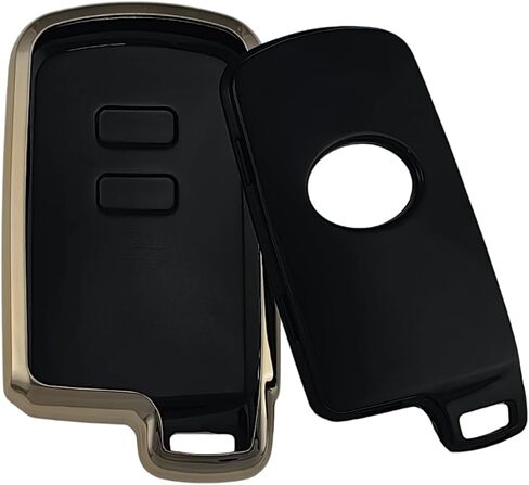 TPU Key Fob Cover Compatible with Toyota 4Runner C-HR Highlander Land Cruiser Prius C Prius V RAV4 (3 Buttons) (Black/Green) in Saudi Arabia