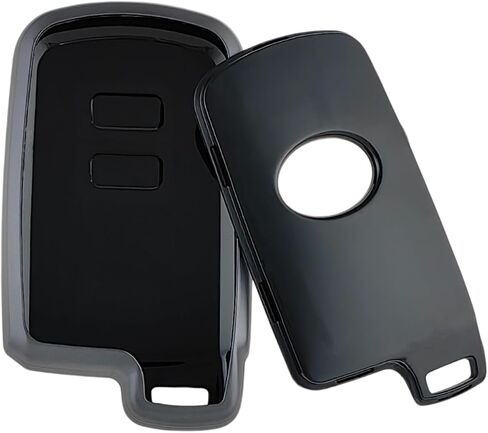 TPU Key Fob Cover Compatible with Toyota 4Runner C-HR Highlander Land Cruiser Prius C Prius V RAV4 (3 Buttons) (Black/Green) in Saudi Arabia