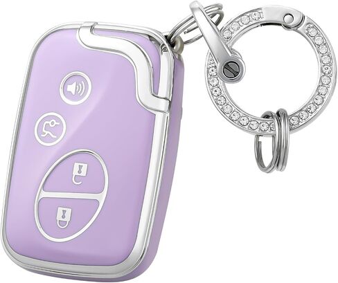 Offcurve for exus key fob with with key -keykain key fob holder for exus es350 GS300 GS430 GS450H GS460 IS F IS250 IS350 LS460 LX570 RX350 CAROSIONS SERSION SMARTLY BEYLE REMOTE CONTECTOR ، WHITE in Kuwait