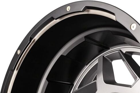 GD14 Custom Wheel - 20x9 ، 15 Offset ، 8x180 نمط الترباس ، محور 124.2 مم - أنثراسيت غير لامع مع حافة الشفاه الأسود غير اللامع in Saudi Arabia