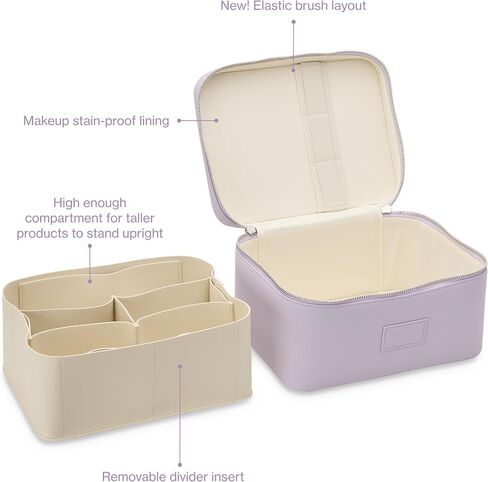 ETOILE - Vanity Case Lilac - Stylish Travel Makeup Bag Organizer with Dividers in Saudi Arabia