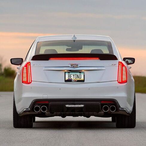 for Cadillac V in 3D Logo on Real Carbon Fiber Finish ABS Plastic License Plate Frame is Official Licensed in Saudi Arabia