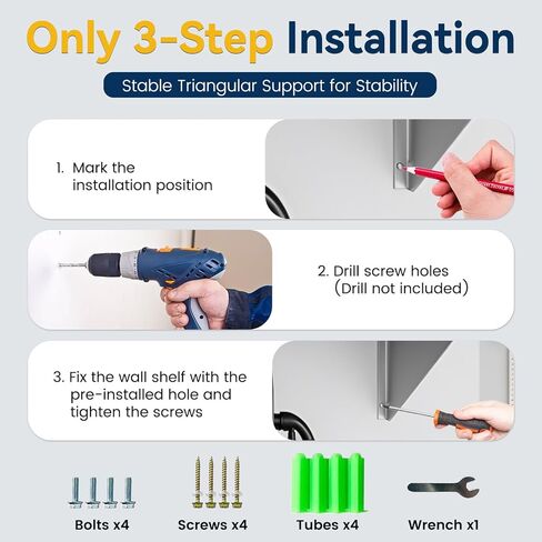 رف من الفولاذ المقاوم للصدأ مقاس 12 بوصة × 24 بوصة - عبوتان بوزن 250 رطلًا من أرفف الفولاذ المقاوم للصدأ التجارية المثبتة على الحائط، رفوف معدنية للمطعم والبار وغرفة المرافق والمطبخ والمرآب in Kuwait