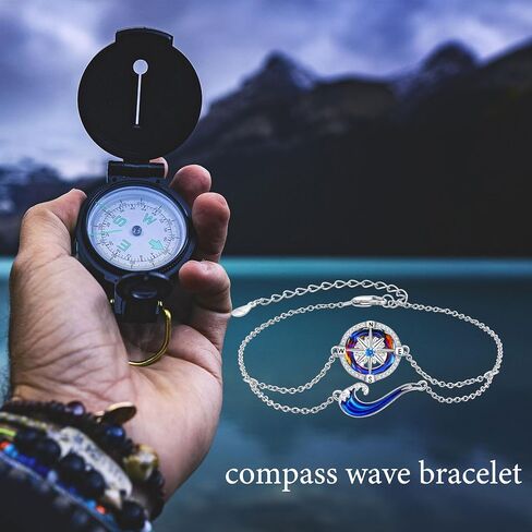 Wave Bracelet for Women Sterling Silver Created Opal Ocean Bracelet Wave Starfish Jewelry for Ocean Lovers in Saudi Arabia