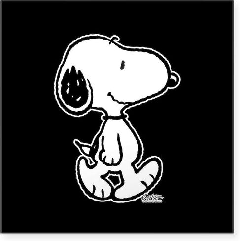 CafePress Peanuts Snoopy Sticker Square Bumper Sticker Car Decal in Saudi Arabia