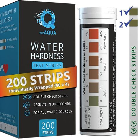 طقم اختبار عسر الماء - شريط DoubleCheck200 مع كوب العينة - طقم اختبار الماء العسر in Kuwait