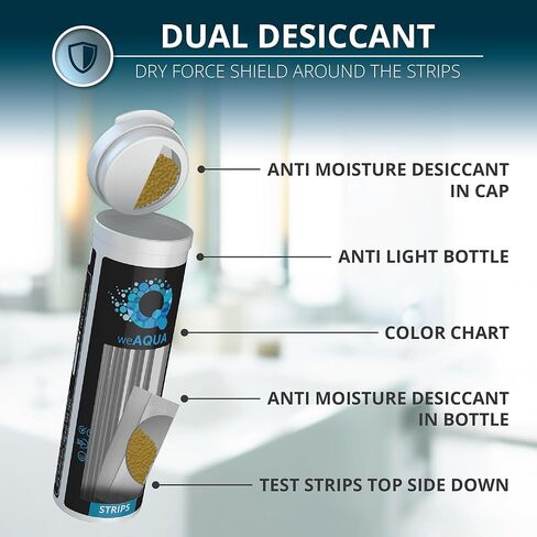 طقم اختبار عسر الماء - شريط DoubleCheck200 مع كوب العينة - طقم اختبار الماء العسر in Kuwait