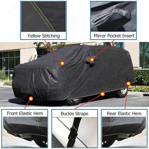 Car Cover fits 1997 1998 1999 2000 2001 2002 2003 2004 Mitsubishi Montero Sport XTREMECOVERPRO PRO Series Black in Kuwait