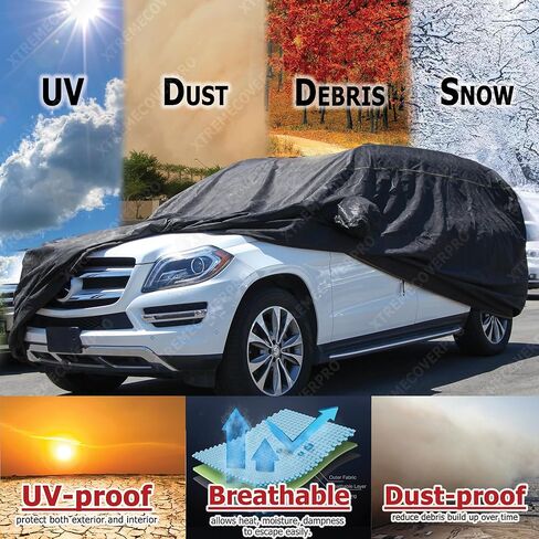 Car Cover fits 1997 1998 1999 2000 2001 2002 2003 2004 Mitsubishi Montero Sport XTREMECOVERPRO PRO Series Black in Kuwait