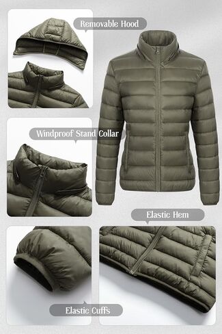Chrisuno Women Women Lightweight Short Puffer Stack in Kuwait