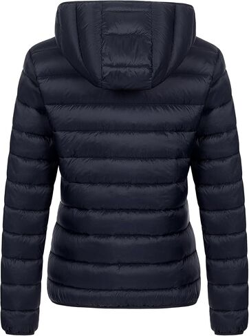 Chrisuno Women's Lightweight Short Puffer Jacket Packable Quilt Warm Winter Coat with Removable Hood in Kuwait