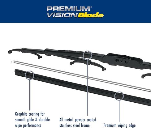 Premium Vision Wiper Blade PV-11 | Fits 2012-2014 GMC Acadia, 2017-2023 Chevrolet Bolt EV, 1987-1996 Jeep Cherokee, 2012-2015 Chevrolet Captiva Sport, 1998-2002 Honda Passport in Saudi Arabia