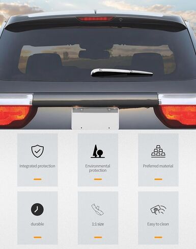 Hoolcar خلفي ملحقات ممسحة الزجاج الأمامي غطاء شفرة النافذة الخلفية تقليم متوفرة مع Dodge Durango 2011-2025 ، Chrome in Saudi Arabia