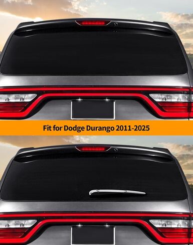 Hoolcar خلفي ملحقات ممسحة الزجاج الأمامي غطاء شفرة النافذة الخلفية تقليم متوفرة مع Dodge Durango 2011-2025 ، Chrome in Saudi Arabia