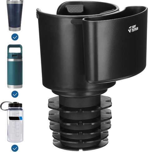 JOYTUTUS Car Cup Holder Extender, 2-in-1 Cup Holder Extender for Cars with Phone Holder, Universal Car Cup Holder for Yeti, Hydro Flask, Stanley 32/40oz, Other 3.4″-3.8″ Bottles in Saudi Arabia
