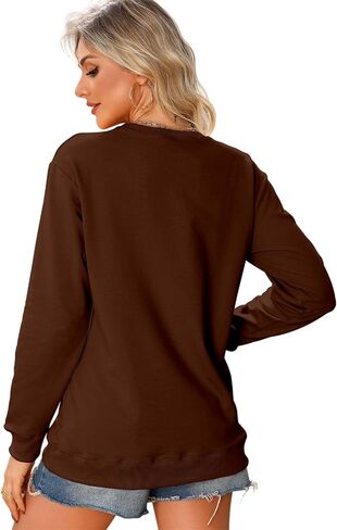 Sweatshirt for Women Coffee Baggy Sweater Kinda Day Graphic Pullover Coffee Season Tshirt Long Sleeve Tops in Kuwait