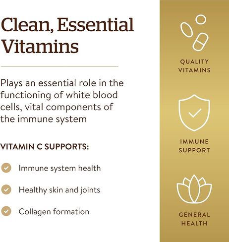 Solgar Vitamin C 1000 mg, 100 Vegetable Capsules - Antioxidant & Immune Support - Overall Health - Healthy Skin & Joints - Bioflavonoids Supplement - Non-GMO, Vegan, Gluten Free, Kosher - 100 Servings in Saudi Arabia