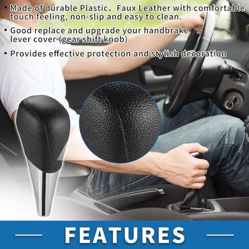 Automatic Gear Shifter Knob for Toyota Camry 2007-2014 Plastic Faux Leather Automotive Gearbox Stick Shifter Lever Knob Black in Saudi Arabia