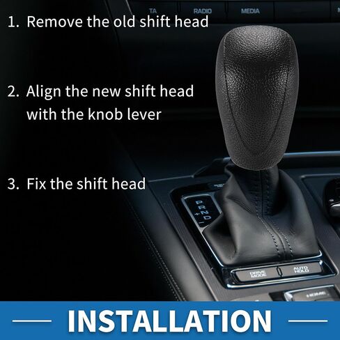 Automatic Gear Shifter Knob for Toyota Camry 2007-2014 Plastic Faux Leather Automotive Gearbox Stick Shifter Lever Knob Black in Saudi Arabia