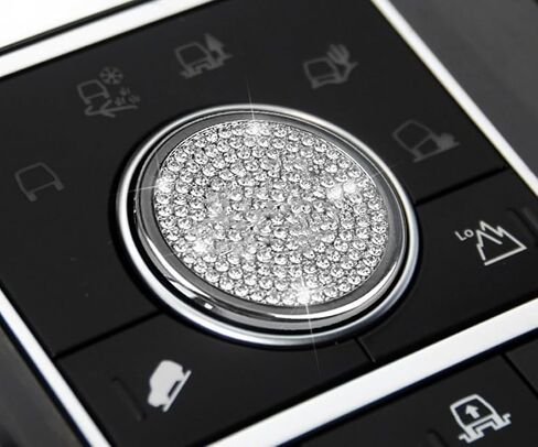 Bling Accessories Gear knob Cover Fit for Land Rover Evoque Discovery Sport Range Rover Velar Discovery Range Rover Rhinestone Ring in Kuwait