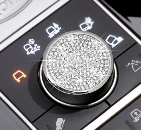 Bling Accessories Gear knob Cover Fit for Land Rover Evoque Discovery Sport Range Rover Velar Discovery Range Rover Rhinestone Ring in Kuwait