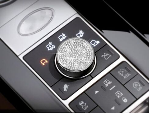 Bling Accessories Gear knob Cover Fit for Land Rover Evoque Discovery Sport Range Rover Velar Discovery Range Rover Rhinestone Ring in Kuwait