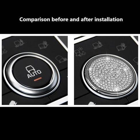 Bling Accessories Gear knob Cover Fit for Land Rover Evoque Discovery Sport Range Rover Velar Discovery Range Rover Rhinestone Ring in Kuwait