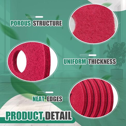 5 Pcs 12" Green Cleaning Orbiter Pads Floor Buffer Pads Commercial Floor Scrubber Pads Floor Maintenance Pads Hardwood Floor Polisher Cleaning and Stripping Pads for Orbiter Floor Machine in Kuwait