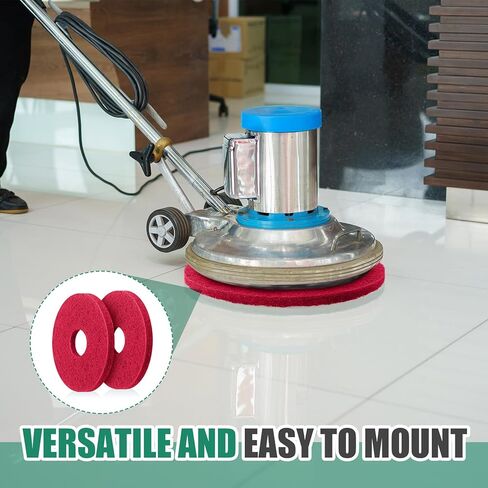 5 Pcs 12" Green Cleaning Orbiter Pads Floor Buffer Pads Commercial Floor Scrubber Pads Floor Maintenance Pads Hardwood Floor Polisher Cleaning and Stripping Pads for Orbiter Floor Machine in Kuwait