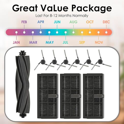 (6 Pack) X40 Ultra Replacement HEPA Filter for Dreame X40 Ultra/ L10s Pro Ultra Heat/ X30 Ultra/ L10s Ultra Gen 2/ L40 Ultra Robot Vacuum Cleaner, Filters Accessories Kit 6 Pieces, Replacement Parts in Kuwait