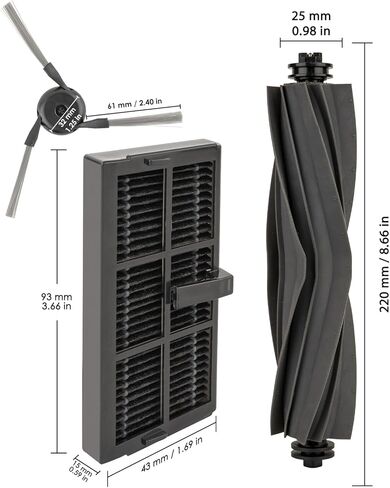 (6 Pack) X40 Ultra Replacement HEPA Filter for Dreame X40 Ultra/ L10s Pro Ultra Heat/ X30 Ultra/ L10s Ultra Gen 2/ L40 Ultra Robot Vacuum Cleaner, Filters Accessories Kit 6 Pieces, Replacement Parts in Kuwait