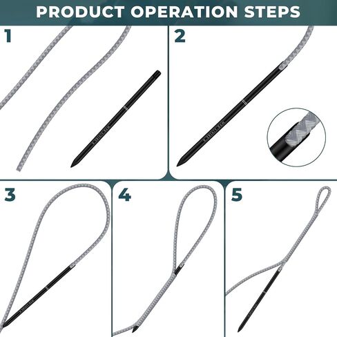 Rope Splicing Kit & Rope Fids Pusher, Rope Splicing Tool Kit for Splicing Double Braid Rope 0.16-0.47",Stainless Steel FID Rope Splicing Fids Kit for Double Braid Eye Splice in Kuwait