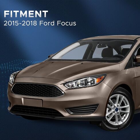 مجموعة المصابيح الأمامية الهالوجين تناسب Ford Focus S/SE/ST 2015-2018 ، مصابيح أمامية محفوظة كروم العاكس العنبر وجانب الركاب in Saudi Arabia