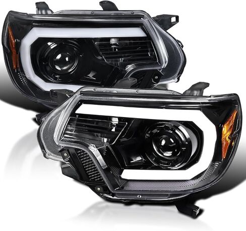 المواصفات Tuning Jet Black LED Light Bar Projector المصابيح الأمامية المتوافقة مع 2012-2015 Toyota Tacoma ، تجميع المصابيح الأمامية للزوج الأيسر + اليسار in Saudi Arabia