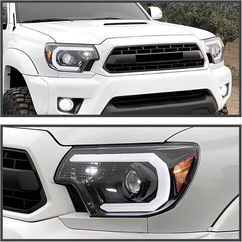 المواصفات Tuning Jet Black LED Light Bar Projector المصابيح الأمامية المتوافقة مع 2012-2015 Toyota Tacoma ، تجميع المصابيح الأمامية للزوج الأيسر + اليسار in Saudi Arabia