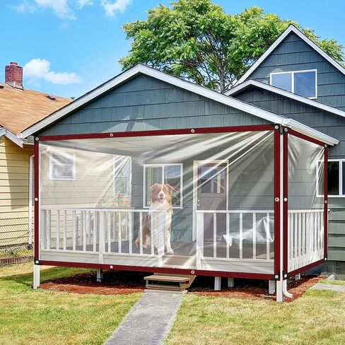 Clear Tarp - Heavy Duty Waterproof 8x10ft Clear Plastic Tarp with Grommets Transparent Vinyl Tarp Outdoor Garden Rainproof Tarpaulin for Greenhouse Plant Patio Roofs Porch Chicken Coop in Saudi Arabia