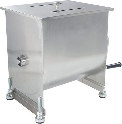 CMI Commercial Tilting Mixer Stainless Steel Manual Meat Mixers with Lid, 20Lb/10L Tilt Tank,(Mixing Maximum 15Lb for Meat),Sausage Mixer Machine Meat Processing Equipment in Saudi Arabia