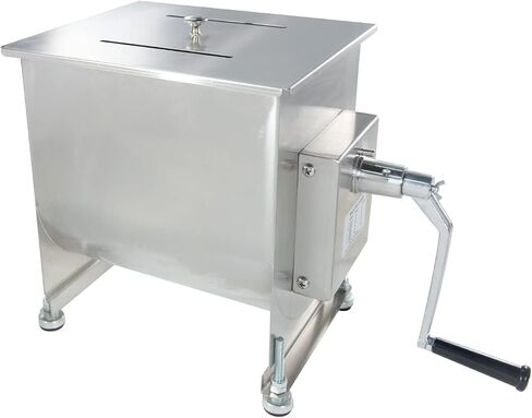 CMI Commercial Tilting Mixer Stainless Steel Manual Meat Mixers with Lid, 20Lb/10L Tilt Tank,(Mixing Maximum 15Lb for Meat),Sausage Mixer Machine Meat Processing Equipment in Saudi Arabia