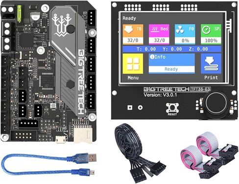 BIGTREETECH SKR Mini E3 V3.0 Motherboard + TFT35 E3 V3.0.1 Touch Screen Upgrade Kit for Ender-3 Ender-3 Pro 3D Printers, BTT 32-bit Silent Main Board Onboard TMC2209, Support Marlin/Klipper in Kuwait